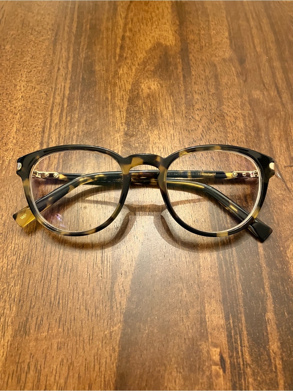Warby Parker Percey in Violet Magnolia with Shiny Gold Endcaps